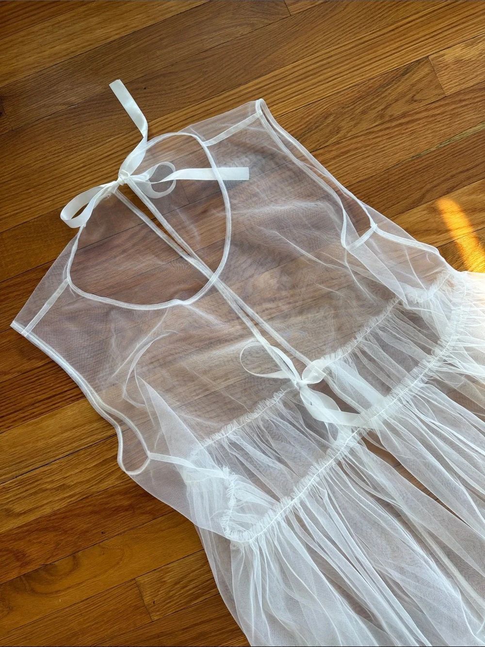 Urban Outfitters Sheer Ruffle Midi Robe - Picture 9 of 10